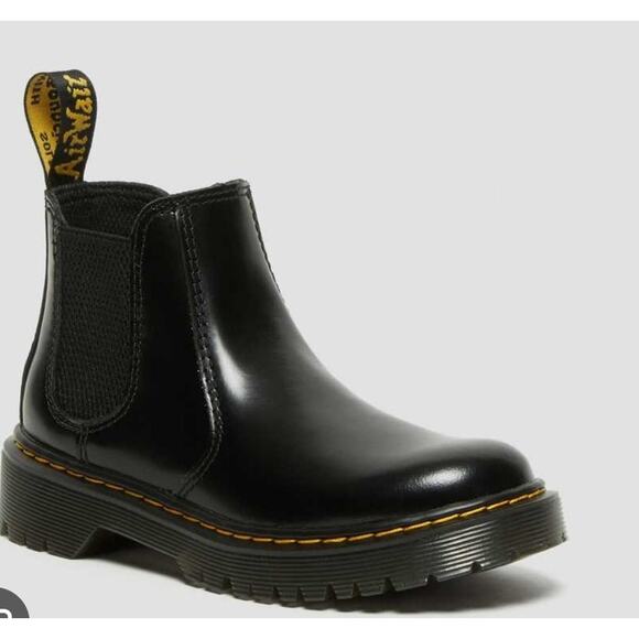 Dr. Martens Womens 2976 Black Bex Leather Slip On Chelsea Boots EUR 39 US 8